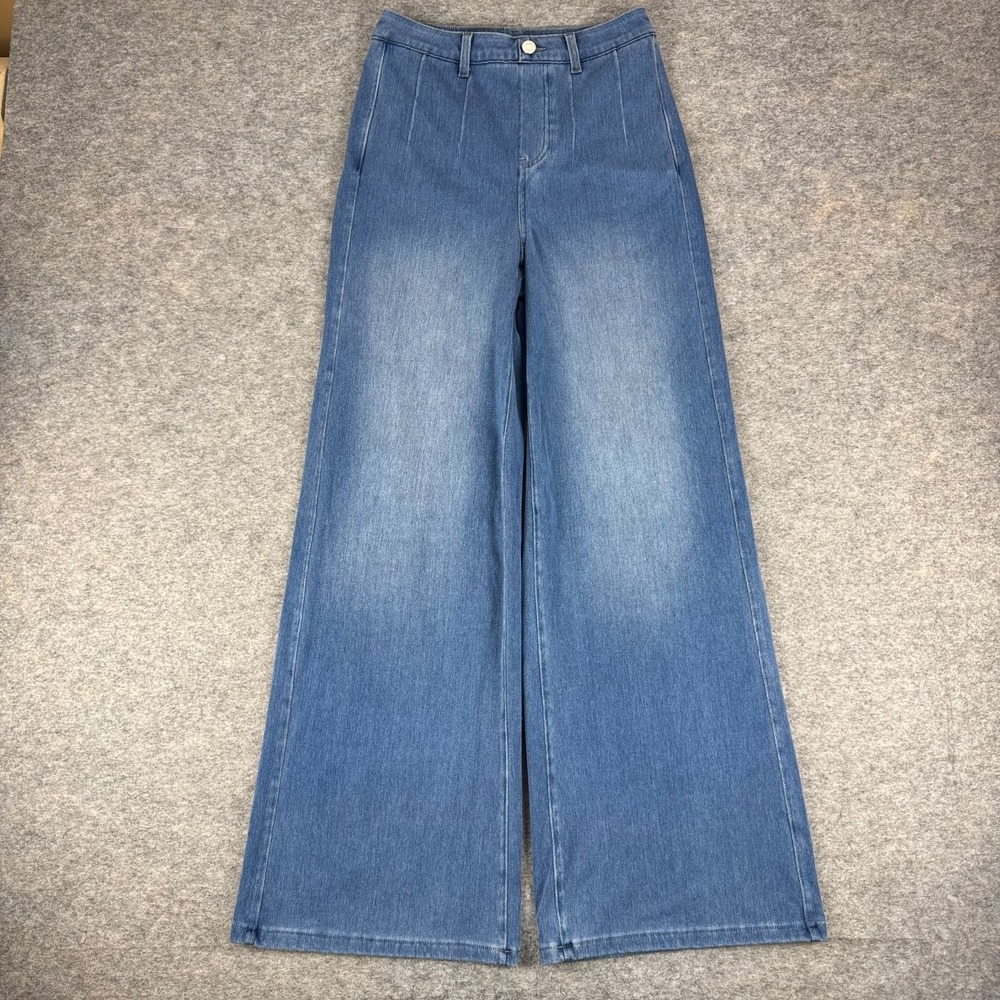 Halara Flex High Waisted Tummy Control Wide Leg Jeans Womens Small Tall S Tall